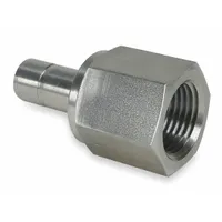 PARKER Compression Fitting Adapter: 1/4 in OD x 1/8 in Pipe Fitting Size, Compression x FNPT (MPN 4-2 T2HG-SS)