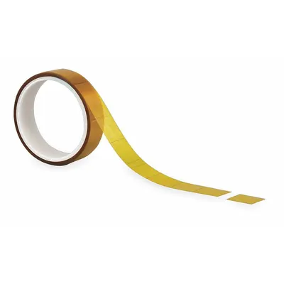 TAPECASE Film Tape: Square, 1 in Wd, 1 in Lg, 2.5 mil Thick, Polyimide Film, Silicone - High-Temperature Film Masking Tape Squares