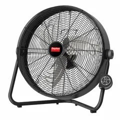 This Dayton floor fan is designed for home and office use, providing air circulation in spaces such as living rooms, bedrooms, or small offices. It features a 20-inch steel blade, three speeds, and a non-oscillating design for focused airflow. The fan operates on 120V AC and measures 22 inches in height and 7 inches in width.