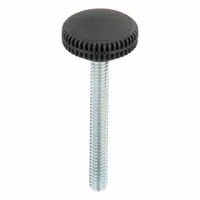 Hand Knob: Knurled, Plastic w/ Steel Thread, 1/4"-20 Thread, 2.125 in Thread Lg, 1 in Dia (MPN GN4C2125K4---21)