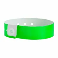 ID Wristband: No Legend, 10 in Overall Lg, 3/4 in Overall Wd, Vinyl, Green, 500 PK (MPN V1-01)
