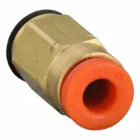 SMC Push-Fit Adapter Fitting: 1/8 in OD x 1/8 in Pipe Size, Push-to-Connect x MUNF, Brass, Brass (MPN KQ2H01-32A)