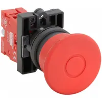 DAYTON Emergency Stop Push Button: Non-Illuminated, Mushroom Head Profile, Non-Metallic, 22 mm, 1NC (MPN 30G248)