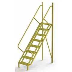 This steel base ladder from TRI-ARC provides a stable elevated work surface for maintenance, assembly, and warehousing tasks. With an overall width of 30 inches and depth of 20 inches, it suits confined industrial spaces needing a compact, sturdy platform. The yellow finish offers high visibility in busy environments.