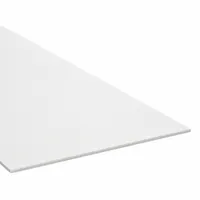 HDPE Sheet: 2 in Thick, 24 in x 24 in, Opaque, Off-White, 4,600 psi Tensile Strength, 1.94 ft-lb/in