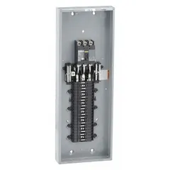 This 225A, 3-phase load center is rated 208Y/120/240V AC with a 25kA short circuit current rating. It features 42 spaces, supports 0 tandem breakers, and includes a main circuit breaker. Designed for indoor use with a plug-on neutral configuration. Enclosure cover ordered separately.