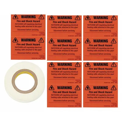 RAYCHEM Application Tape for WinterGard Heating Cables, 10 Labels - Accessories for Electric Heating Cables