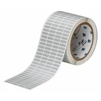 Pre-Cut Label Stock Roll: Tamper Indicating Footprint 'Checker Board' Pattern, 13/64 in x 21/32 in (MPN THT-14-438-10)