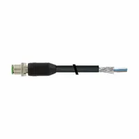 Cordset: M12 Male Straight X Bare Wire, 8 Pins, Green, PUR, 10 m Cable Lg, 6 A Max Current (A) (MPN 7000-15501-8311000)