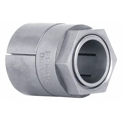 FENNER DRIVES Keyless Bushing: For 9/16 in Shaft Dia, 1 in OD, 1.125 in Wd - Single-Nut Locking Assembly Keyless Bushings