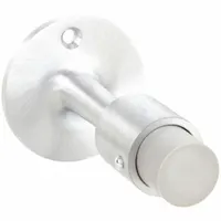 Door Stop: Wall - Mounted, 2 1/2 in Wd, 3 7/8 in Overall Ht, Chrome (MPN 475.26D)