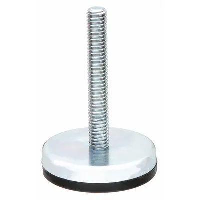 GLIDE RITE Male-End Leveling Mount: Fixed Stud, M6 Thread Size, 30 mm - Non-Skid Male Leveling Mounts