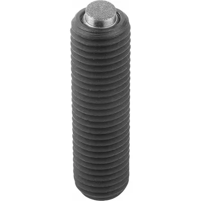 KIPP Fully-Threaded Gripper w/Diamond Pad: M24, 40 mm Thread Lg - Fully-Threaded Grippers with Abrasive Diamond Pad