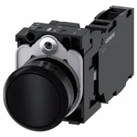 SIEMENS Flush Push Button Operator: Non-Illuminated, Flush Profile, Non-Metallic, 22 mm, 1NO/1NC (MPN 3SU1100-0AB10-1FA0)