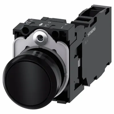 Siemens Flush Push Button Operator: Non-Illuminated, Flush Profile, Non-Metallic - Flush-Mount Push Buttons