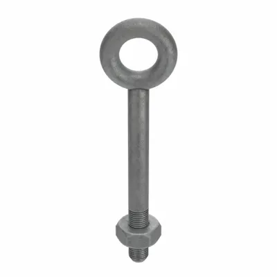 KEN FORGING Machinery Eye Bolt: Without Shoulder, Steel, Galvanized, 2"-4 1/2 Thread Size - Machinery Eye Bolts without Shoulder