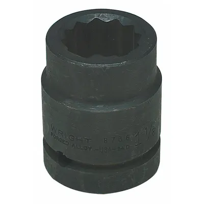 WRIGHT TOOL Impact Socket: 1 in Drive Size, SAE, 1 7/16 in Socket Size, 12-Point, Std - 1" Drive Impact Sockets