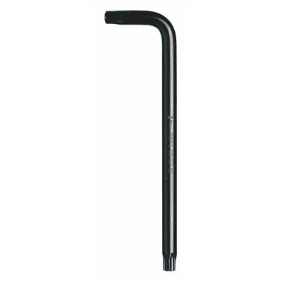 WERA Torx Key: 2 Tips, Torx, Std End, T20 Tip Size, Short, Alloy Steel, Black Oxide - L-Shaped Torx & Torx Plus Keys
