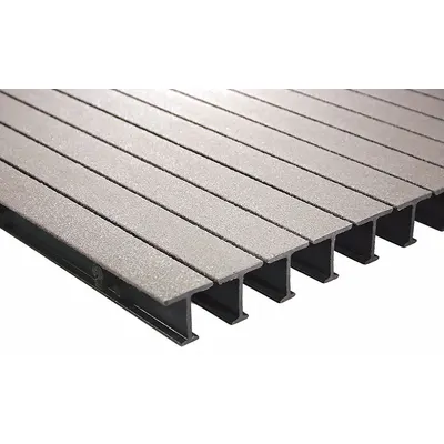 FIBERGRATE Fiberglass Pultruded Grating: Structural Grating, 4 ft x 12 ft Nominal Size (WxL) - Flame-Resistant Structural Pedestrian Grating