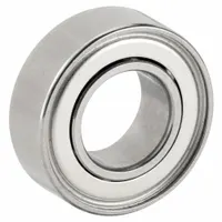 EZO Miniature Ball Bearing: R166, Dbl Shield, 3/16 in Bore, 3/8 in OD, 0.125 in Wd, 302°F Max Temp (MPN SR166ZZA3MC3SRL)