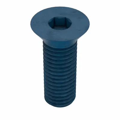 METRIC BLUE Socket Flat Head Screw: M12x1.75 Thread Size, 30 mm Lg, Flat, Blue Phosphate - Flat Head Socket Cap Screws