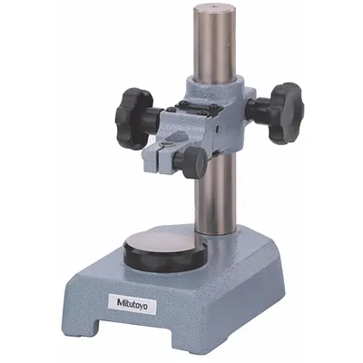 MITUTOYO Indicator/Comparator Stand: 168 mm x 110 mm x 45 mm, Smooth Anvil - Cast Iron & Steel Indicator Stands