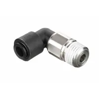 LEGRIS Push-Fit Elbow Fitting: 1/4 in OD x 1/4 in Pipe Size, Push-to-Connect x MNPT, Black (MPN 3159 56 14)