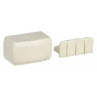 LEGRAND Blank End: PN05, 1 1/4 in Wd, 3/4 in Ht, Plastic, Ivory (MPN PN05F20V)