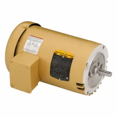 Open drip proof (ODP) enclosure. 1 1/2 hp, 1755 RPM at 60 Hz. 230V AC, full load current 2.2/4.4/4.5 A. C-face mounting. For general-purpose industrial applications such as pumps, fans, conveyors, and machine tools.