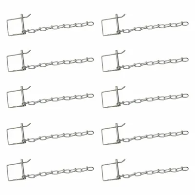 BUYERS PRODUCTS Safety Pins: Inch, 2.25 in Wire Dia, 1/4 in Shank Lg, 1/4 in Pin Dia, Safety - Square One-Wire Tab-Lock Pins