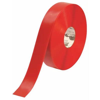 MIGHTY LINE Floor Marking Tape: Extra-Durable, Solid, Red, 2 in x 100 ft, 50 mil Tape Thick - Extra-Durable Floor Marking Tape