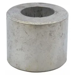 Steel replacement roller for Dayton pallet jack model 4YX97. Silver finish. Used in warehouses and distribution centers to support smooth load movement during material handling operations.