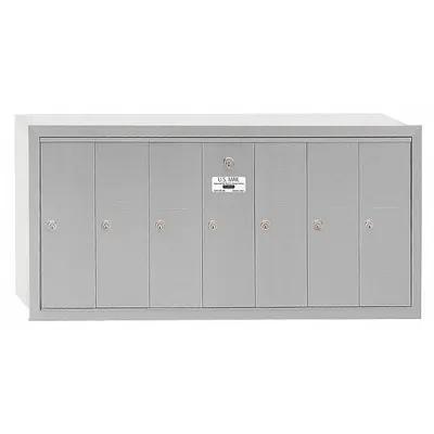 SALSBURY INDUSTRIES Mailbox: 4B+, 7 Doors, Vertical, 19 in H x 40 3/4 in W x 7 1/2 in D, Recessed Mounting - Multi-Unit Mailboxes
