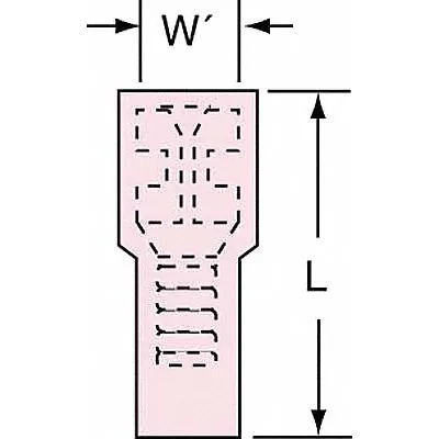3M Wire Disconnect: Female Socket, Red, Nylon, Full Coverage - Fully Insulated Quick Disconnects