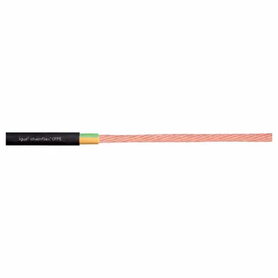 CHAINFLEX Motor Cable: 8 AWG, 1 Conductors, Order by the Foot, TPR Jacket - Continuous Flexing Power Cables