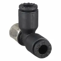 LEGRIS Push-Fit Tee Fitting: 4 mm OD x 4 mm OD x 5 mm Pipe Size, Tube x Tube x Metric, Black, 10 PK (MPN 3193 04 19)