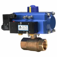 DYNAQUIP CONTROLS Pneumatically Actuated Two-Way Ball Valve: 1/2 in, Brass, FNPT x FNPT, Two-Piece (MPN PHG23ATDA032A)