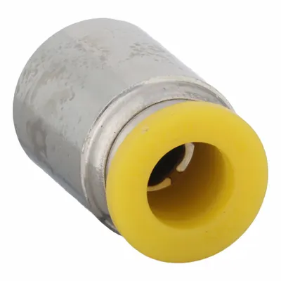 PARKER Push-Fit Fitting: 4 mm OD x 5 mm Pipe Size, Push-to-Connect x BSPT, Brass - Nickel-Plated Brass Tube Fittings