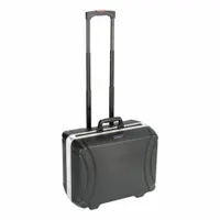 WESTWARD Rolling Tool Case: 18 3/4 in W 15 in D 10 1/2 in H, Plastic, Black, Combo, 61 Compartments
