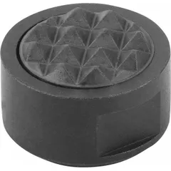 This rear-mount steel gripper features a carbide-tipped serrated face for secure workpiece clamping and positioning. With a 10 mm height and M5 thread, it is suited for industrial automation, workholding, and robotic end-of-arm tooling applications.