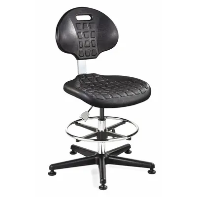 BEVCO Cleanroom Task Chair: Polyurethane, Armless, Ht Range 21 in to 31 in, 18 1/2 in Seat Wd - Polyurethane ESD & Cleanroom Chairs