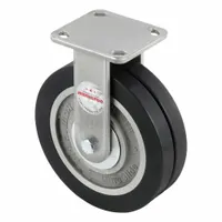 HAMILTON CASTER & MFG. CO. Plate Caster: Rigid, Polyurethane, 8 in Wheel Dia, 1 in Wheel Wd, Ball (MPN R-ZFWH-8SWF70D)
