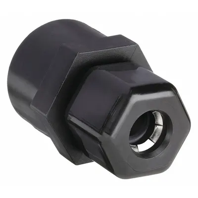 PARKER Compression Fitting Adapter: 5/8 in OD x 1/2 in Pipe Size, Compression x FNPTF - Polypropylene Compression Tube Fittings