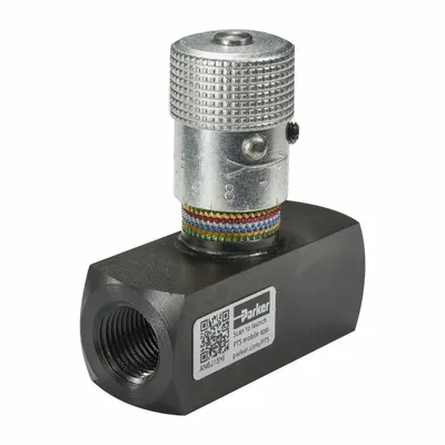 Parker Flow Control Valve: 25 gpm Max Flow Rate, #12 SAE O-Ring Boss, #12 SAE O-Ring Boss - Needle Flow Control Valves
