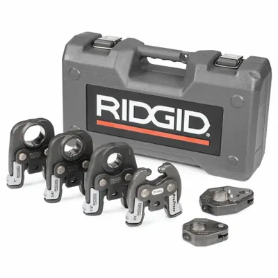 RIDGID Press Tool Accessory Kit: 1/2 in to 1 in Pipe, Black Iron/Steel - Jaw & Ring Sets for Compact Press Tools