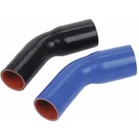 FLEXTECH Elbow Reducer: 2 1/2 in_2 3/4 in Hose Inside Dia., 12 in Hose Lg, Blue, Silicone, Silicone (MPN R45-250/275)