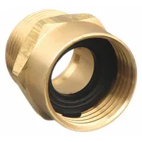 Garden Hose Adapter: 3/4 in x 3/4 in Fitting Size, Male x Female, Rigid, 33 mm Overall Lg (MPN 1P723)