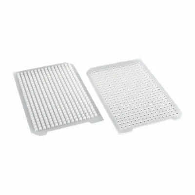 MTC BIO Sealing Mat: Round, 384 Wells, White, Silicone, 4.5 mm Well Opening Size - Sealing Mats