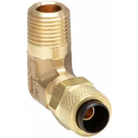 PARKER Compression Fitting Elbow: 3/8 in OD x 1/8 in Pipe Fitting Size, Compression x MNPT, 10 PK (MPN 169P-6-2)
