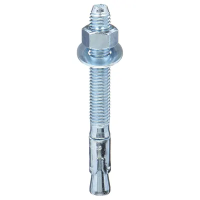 DEWALT 1/2"-13 x 8 1/4" Thread Steel Wedge Anchor, Zinc Plated, 25 Pack - Steel Wedge Anchors